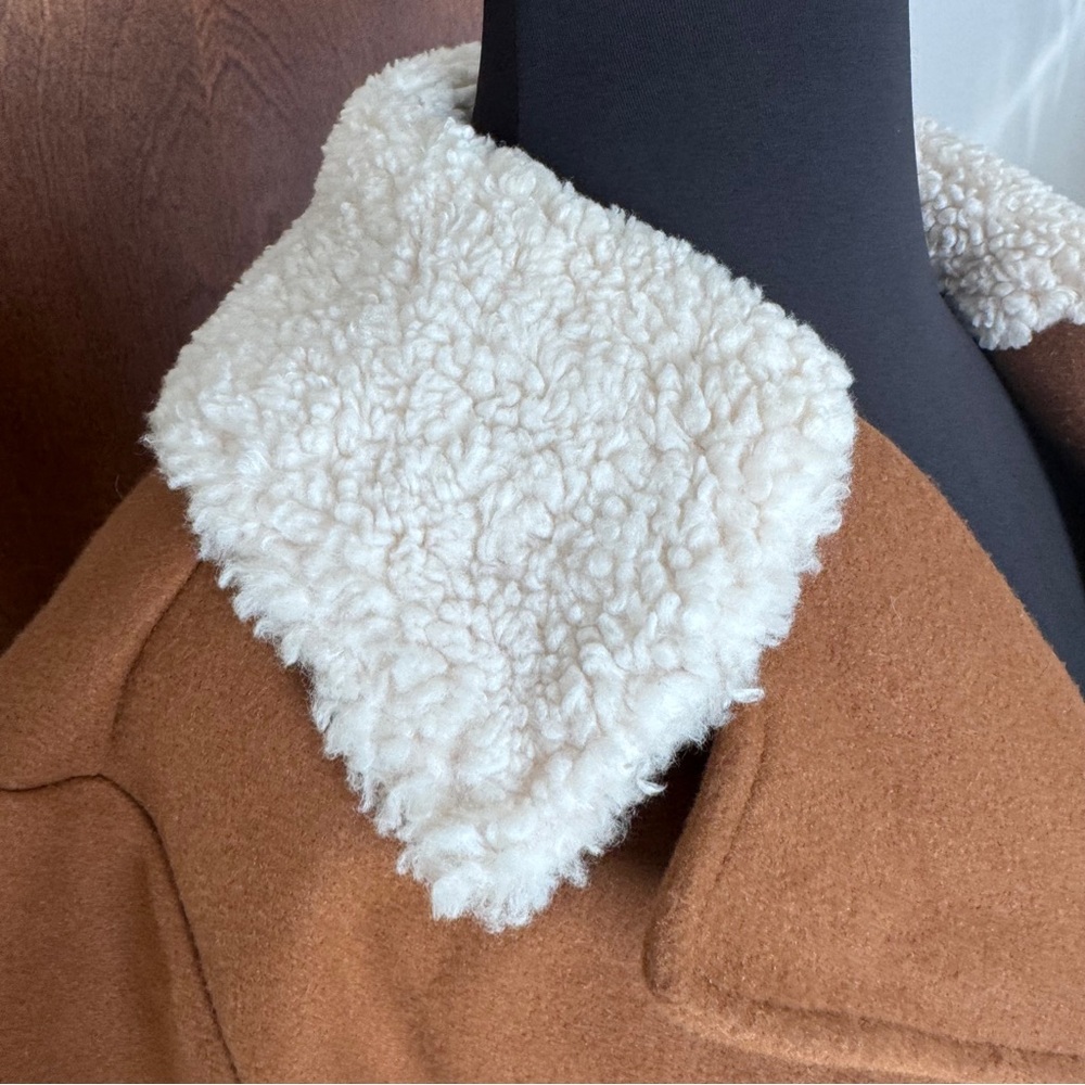 Old Navy Plus Size Brown Jacket with Sherpa Collar - Picture 7 of 10